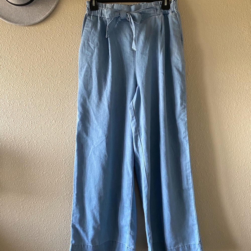 H&M Drapey Tie-Waist Wide Leg Jeans 4